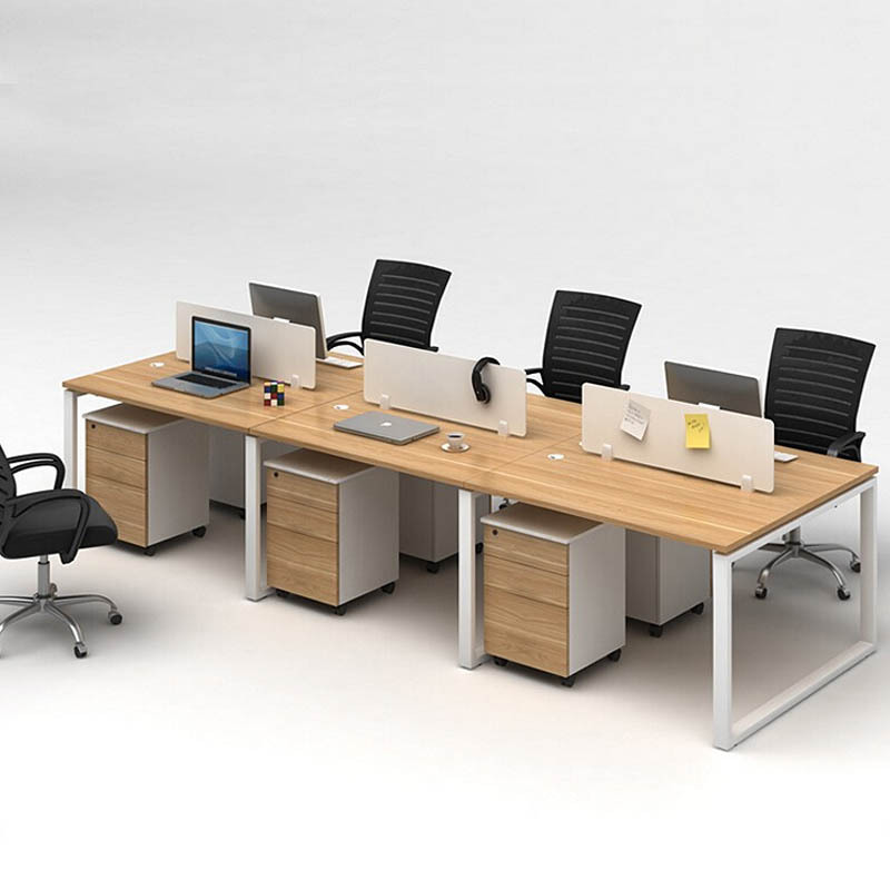 质凡办公家具职员办公桌屏风员工桌工作位电脑桌人造板桌子简约现代