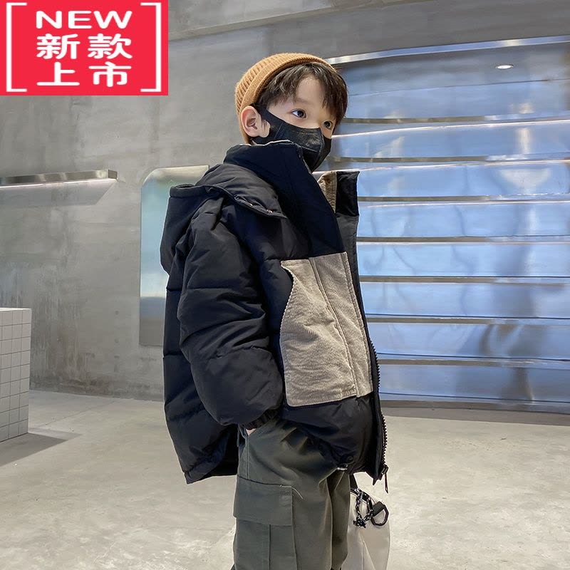 可莉允男童羽绒棉服儿童冬装加厚外套2022新款冬季男孩洋气棉衣袄炸街潮图片