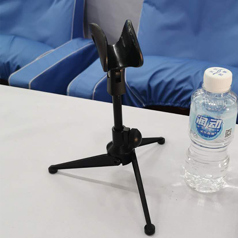 itc电容麦克风话筒支架桌面金属圆盘防震架体铸铁底座升降可调角度