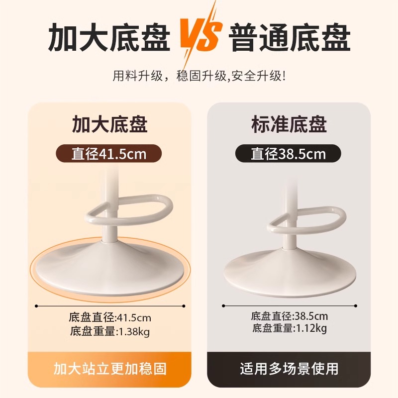 质凡吧台椅家用高脚凳子升降小靠背椅凳子高清大图