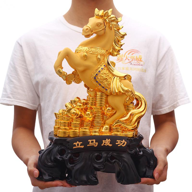 美帮汇马摆件马到成功工艺品室内客厅酒柜装饰办公室老板桌摆设高清大图