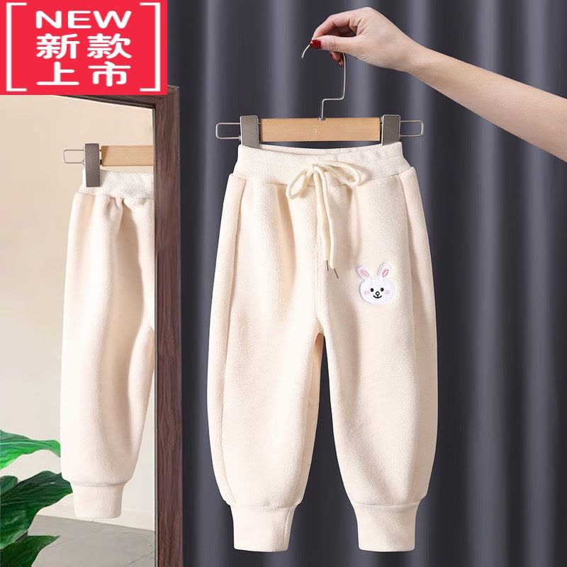 可莉允儿童秋冬加绒长裤男女童一体绒裤子宝宝外穿保暖裤童装新款条绒裤图片