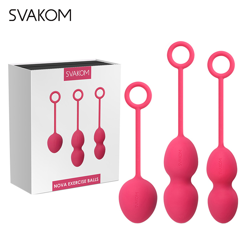 司沃康(SVAKOM)Nova诺娃 女性阴道哑铃缩阴球私处器具情趣跳蛋 成人情趣用品 缩阴养阴器具玫红