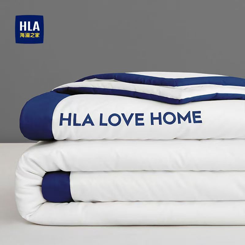 海澜之家夏凉被A类空调被可水洗薄款180*220cm藏青蓝高清大图