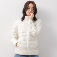 雅鹿冬季轻薄短款羽绒服女2019新款百搭时尚白鸭绒秋冬保暖外套