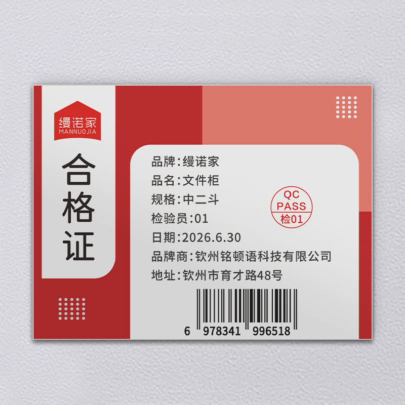 缦诺家办公 文件柜 中二斗 个高清大图