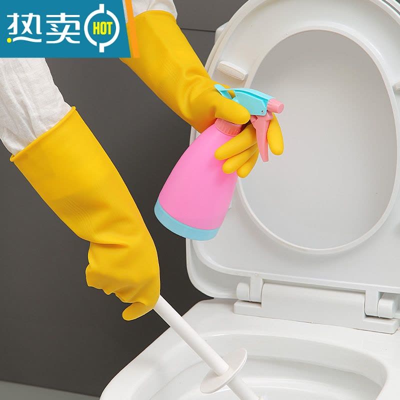 敬平胶手套南洋橡胶塑胶家务防水厨房洗碗女耐磨劳保牛筋胶皮乳胶手套 25双/特厚/南洋(工厂价3.3/双)领劵-图片