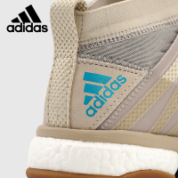 阿迪达斯 (adidas)羽毛球鞋 男女情侣款2018新品稳定透气跑步运动鞋减震耐磨乒乓球网球训练鞋 DA8867 浅棕