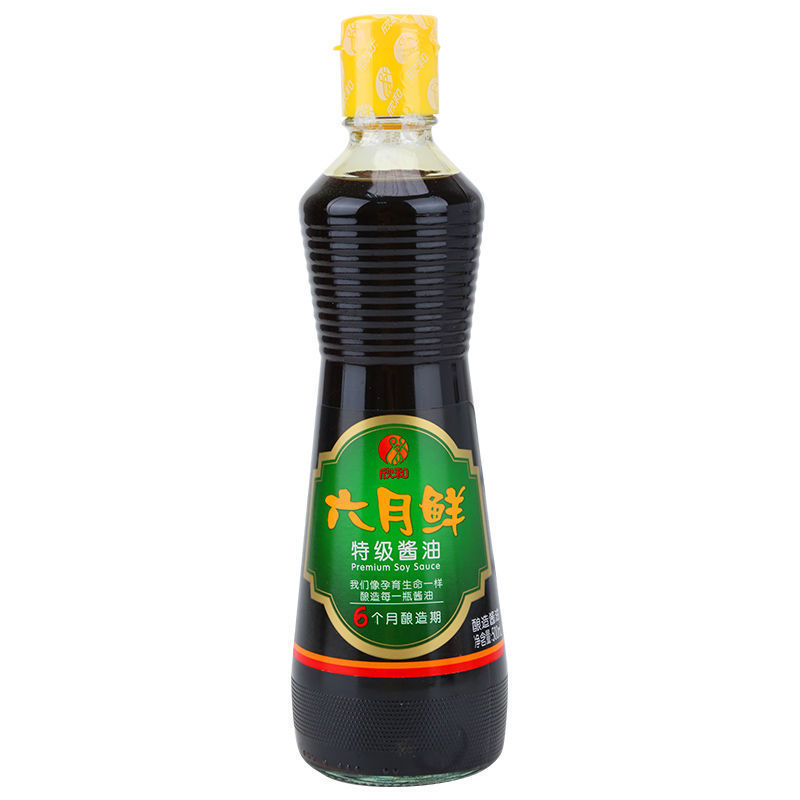 500ml炒菜凉拌点蘸调提鲜生抽家用厨房调味品 六月鲜特级酱油500m*1瓶