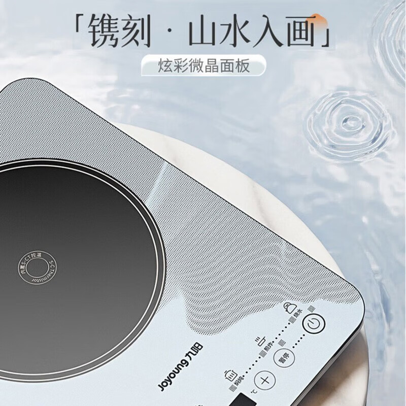 九阳(Joyoung)电磁炉套装家用电磁灶2200W智能定时超薄大火力爆炒C22S-N630配炒锅+汤蒸锅