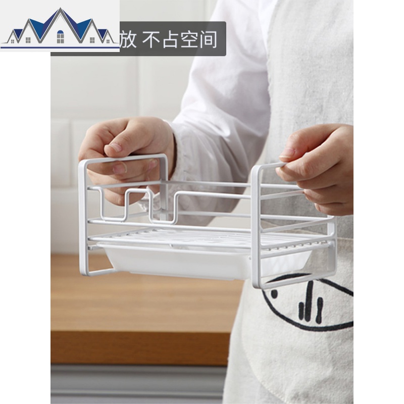 桌面海绵沥水收纳架水池置物架厨房水台面清洁抹布架子简约迷你 三维工匠高清大图
