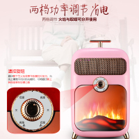 格库(GRECOOK)冬季暖风机取暖器家用小太阳迷你小型电暖器炉立式办公室电暖气片节能省电卧室蓝色