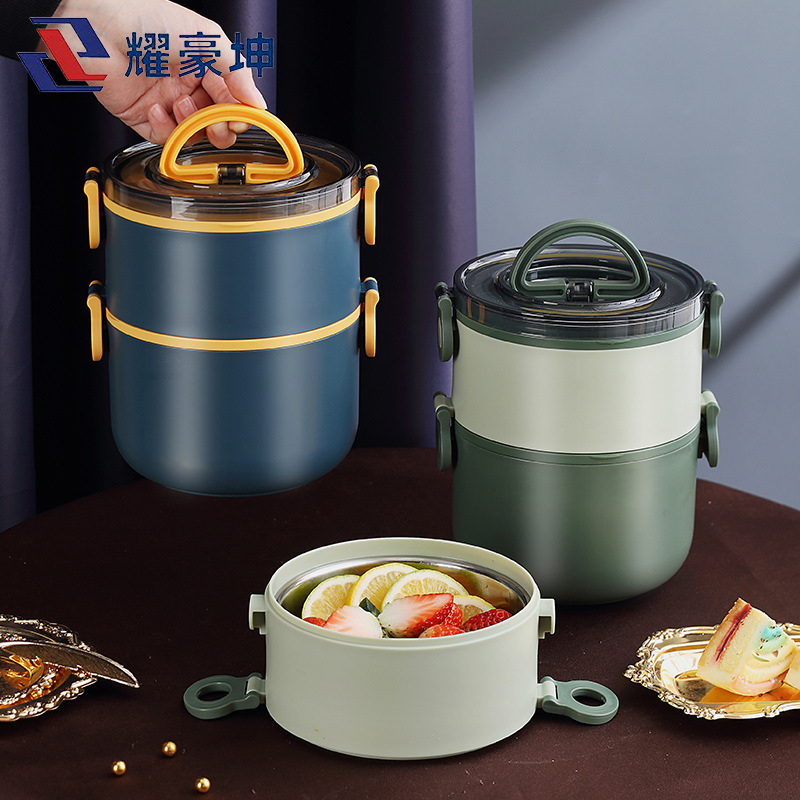 耀豪坤304不锈钢双层保温饭盒YH03K/个高清大图