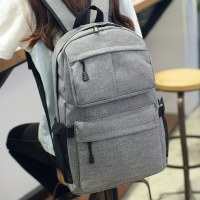 笛子 15.6英寸大容量双肩电脑包 双肩包男 女休闲背包旅行包学生书包 笔记本电脑数码包 商务男包 Q-791灰色