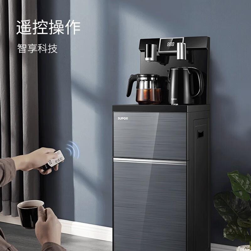 苏泊尔(SUPOR)茶吧机大屏显温智能遥控五段调温双壶出水童锁保护大容量储物柜CBJ08高清大图