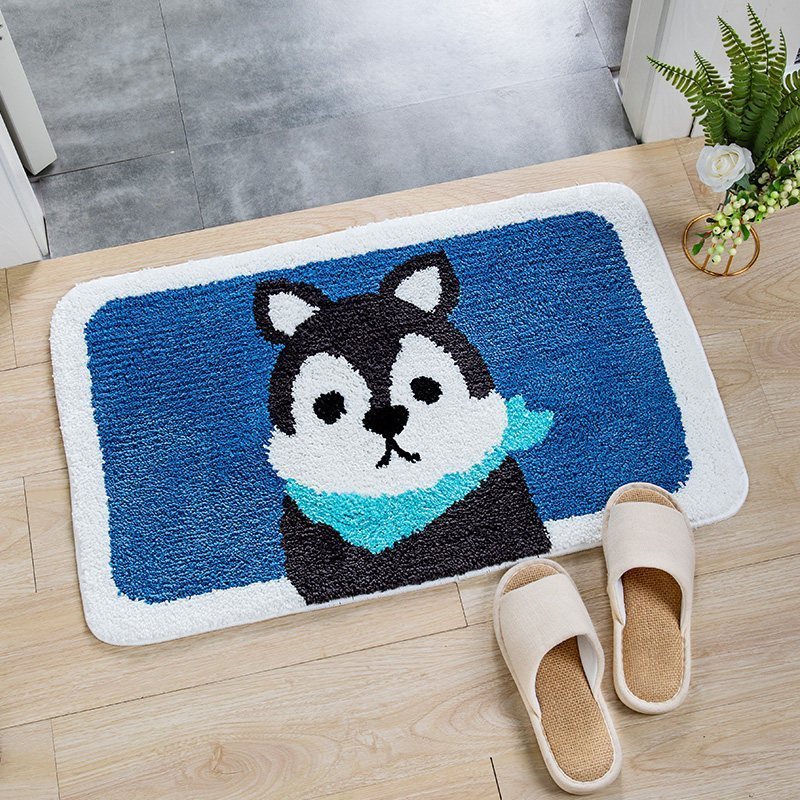 家柏饰(CORATED)浴室防滑垫卫生间地垫吸水速干口地毯垫进垫子卧室家用脚垫 呆萌拉斯 50x120cm【厨房推拉门床边】