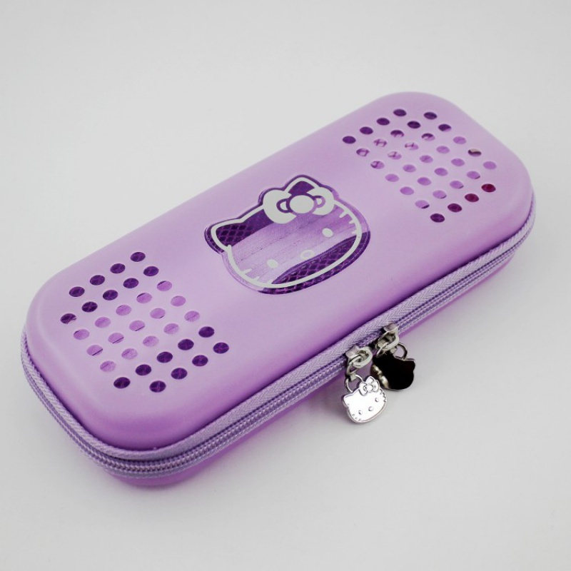 kitty小学生文具盒女可爱凯蒂猫大容量硬壳儿童多功能铅笔袋9360紫色
