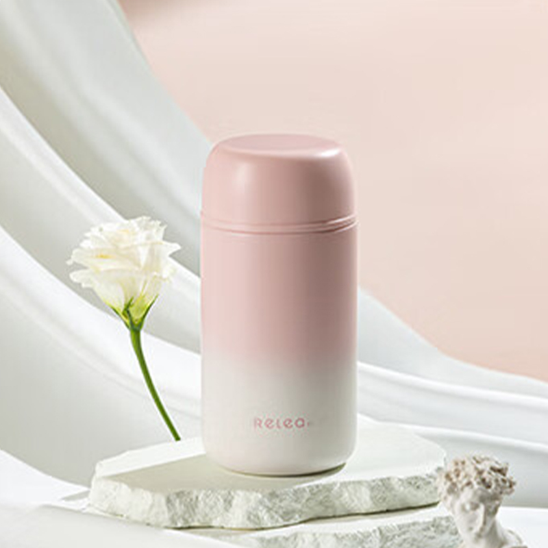 物生物 迷你保温杯 树莓粉 200ml 【小巧便携 不怕漏】