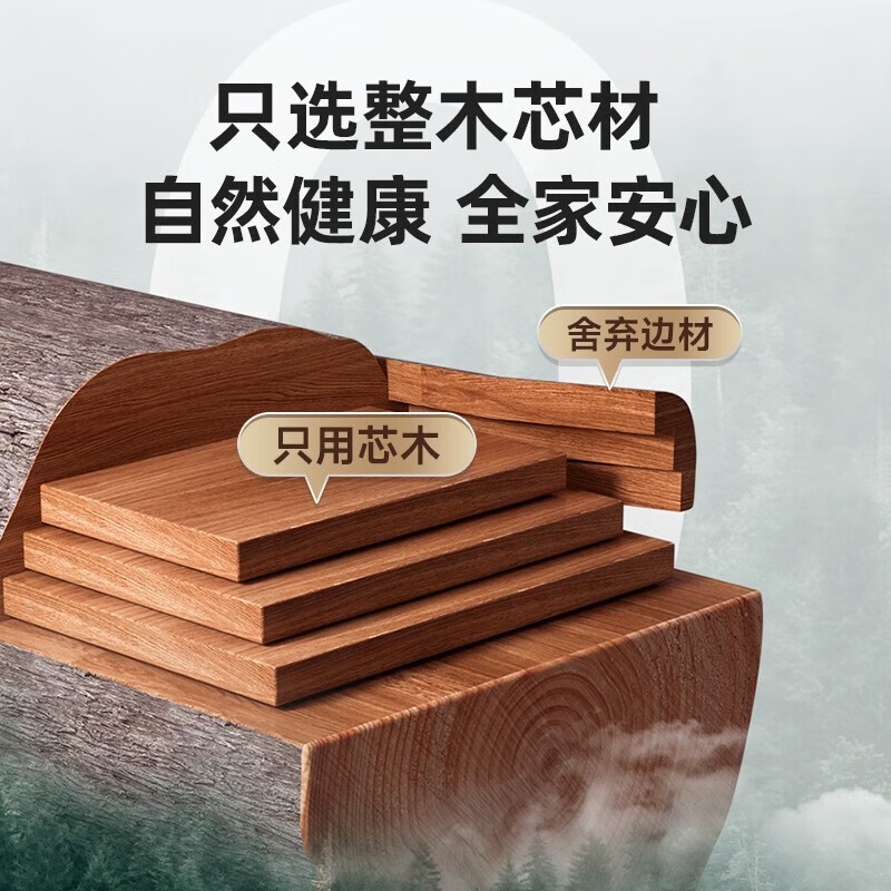苏泊尔(SUPOR)砧板乌檀木加厚天然整木菜板实木案板面板擀面板切菜板 360*260*25 W362625AB1高清大图