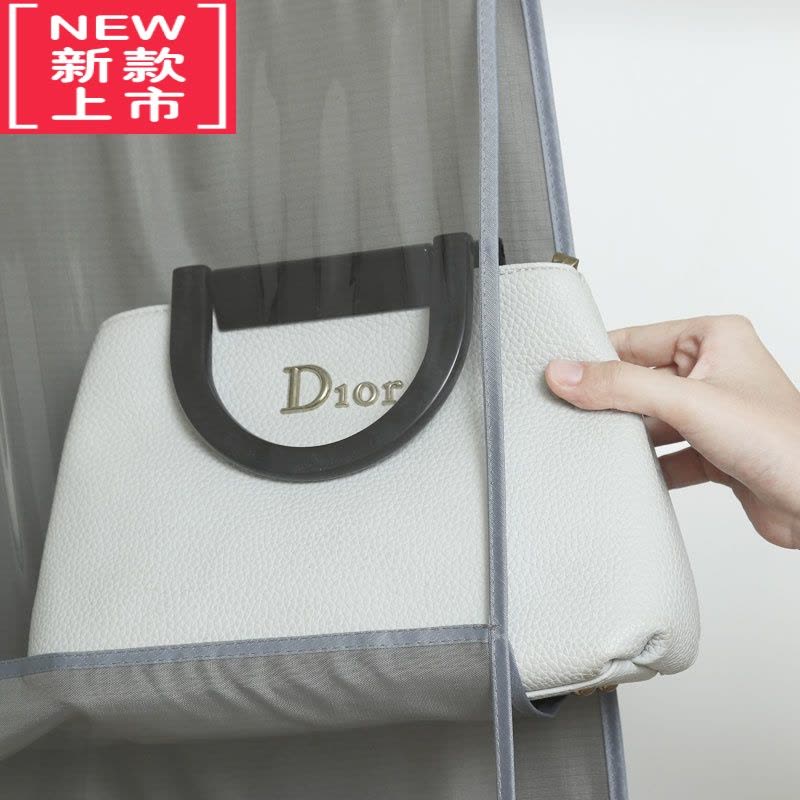 可莉允透明放包包的收纳袋 家用墙挂式挂袋器 卧室整理柜衣柜置物架子图片