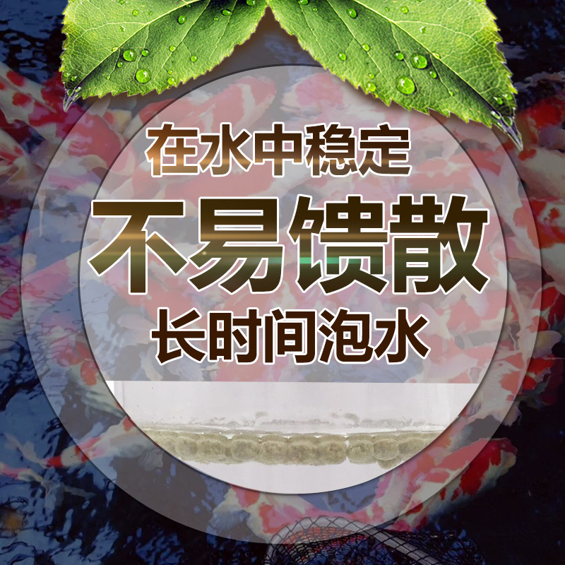 观赏锦鲤鱼饲料金鱼鱼食增色鱼粮通用鱼食小型鱼饲料小颗粒不浑水高清大图