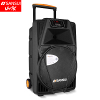 SanSui/山水 SS2-12 户外音响大功率拉杆广场舞音响户外插卡蓝牙音箱 蓝牙低音炮音箱 电脑音箱 带1只话筒