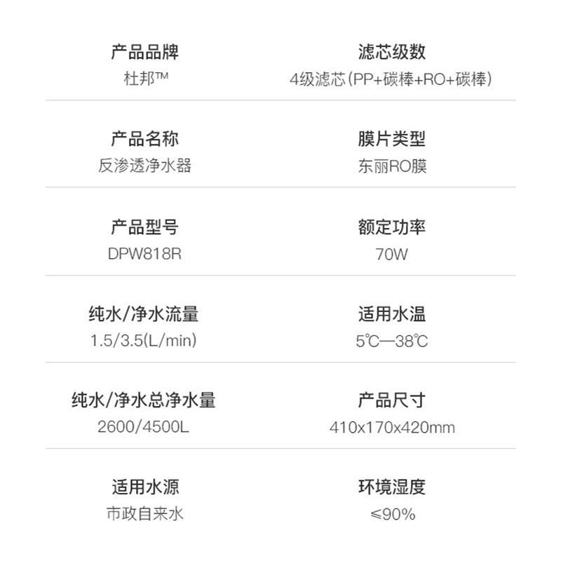 美国杜邦(DUPONT)净水器专用滤芯818R PP滤芯