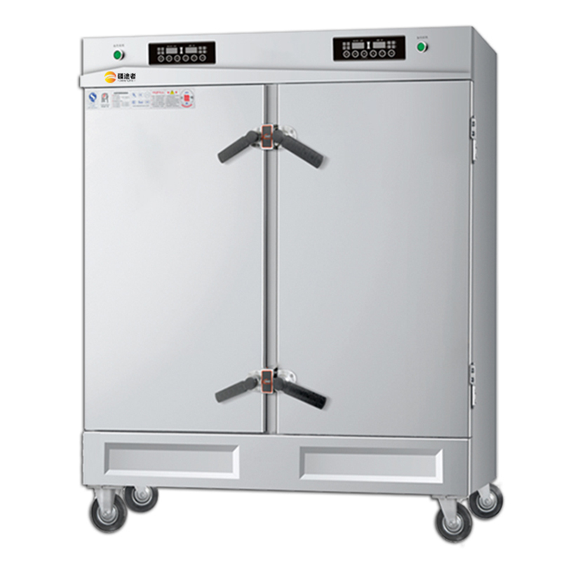 疆途者 商用电蒸箱蒸饭车双门24盘豪华电脑款电蒸饭柜 380V 24kW SJTZ-S1DC-8006高清大图