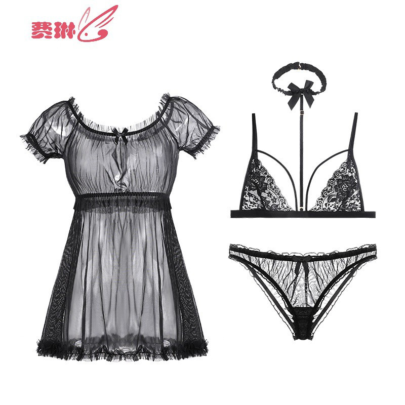 性感情趣内衣一字肩蕾丝睡衣透明床上诱惑套装女超骚 费琳报价_参数_