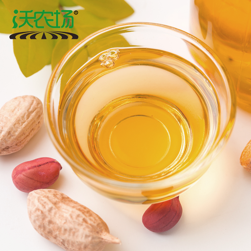 沃农场一级花生油5L/桶高清大图