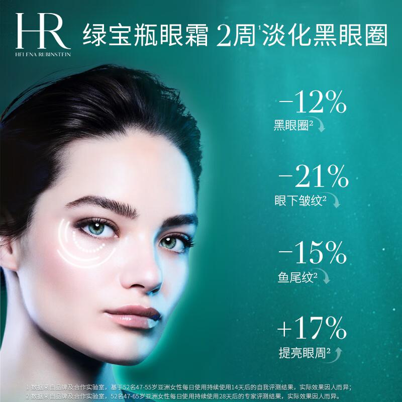 赫莲娜HR绿宝瓶眼霜15ml礼盒眼部精华护肤品化妆品七夕情人节礼物送女友高清大图
