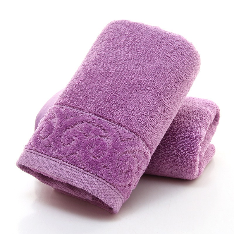 丽佳邦加厚素色纯棉毛巾145克 正品长绒棉纯棉毛巾紫色35*78
