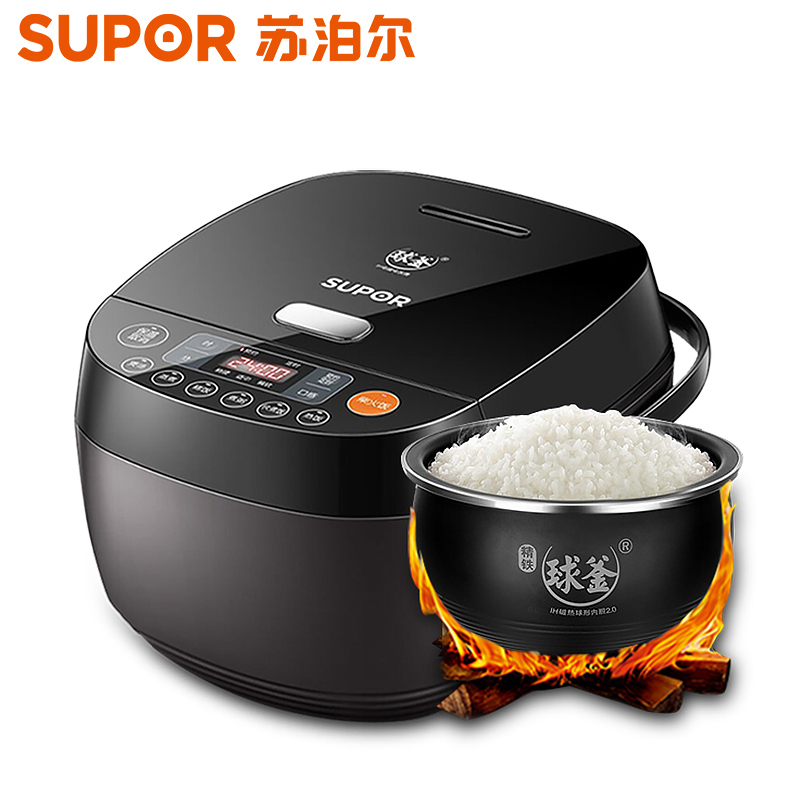 苏泊尔(SUPOR)电饭煲4L大容量IH球釜家用智能预约电饭锅