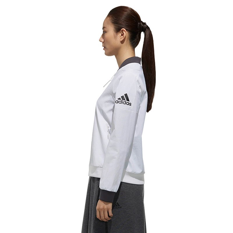 阿迪达斯(adidas) 女装春秋防风运动休闲棒球服DM5258