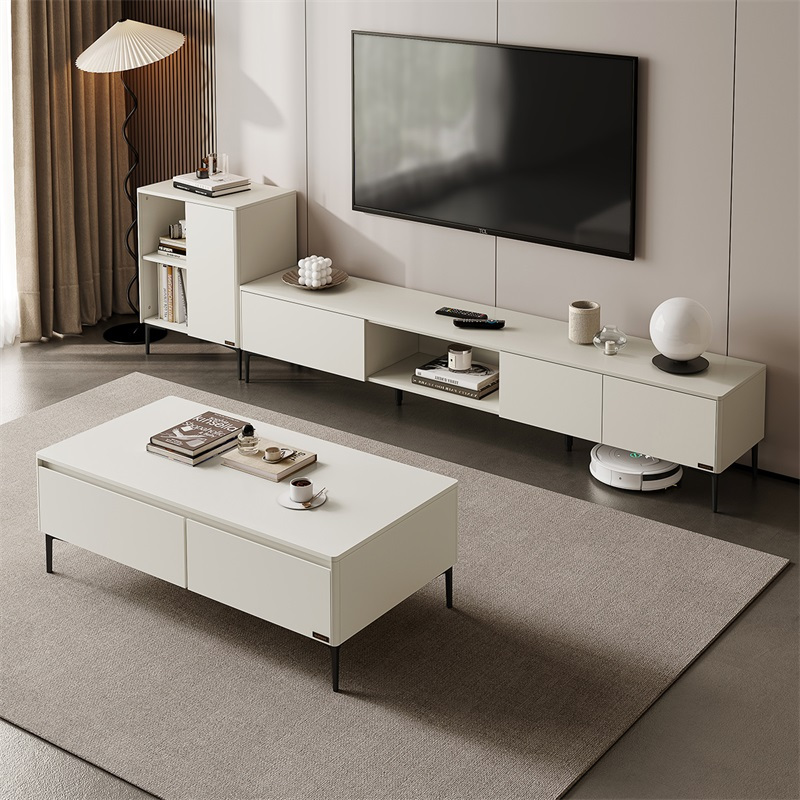 简约现代客厅家具组合双抽边桌茶几组合电视柜收纳储物柜dw1166