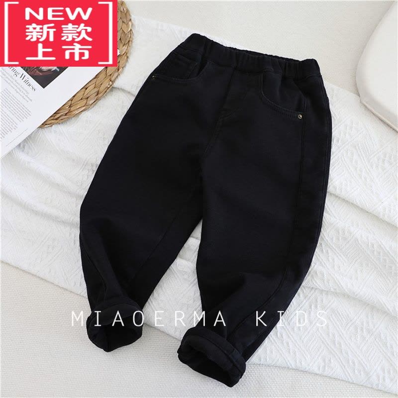 可莉允渺儿妈儿童加绒休闲裤2022新款冬季男童保暖一体绒裤子中大童长裤保暖裤图片
