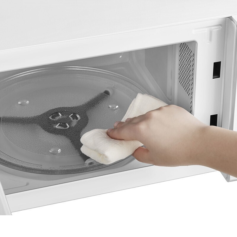 美的(Midea)家用微波炉复古旋钮微波炉360°转盘式加热20升PM2004白色高清大图