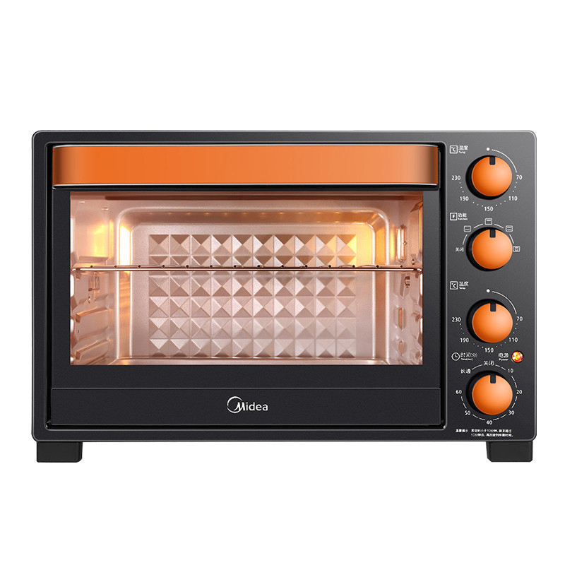 美的(Midea)电烤箱T3-L326B 家用全自动烘焙多功能35L多功能电烤箱 上下独立控温 4层烤位钻面内腔电烤箱