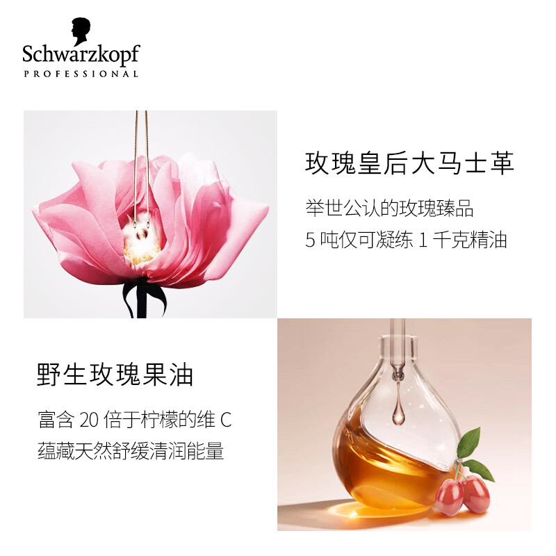 施华蔻专业发丝柔亮玫瑰精油100ml 舒缓免洗养护发柔顺水润泽留香滋养精护理高清大图