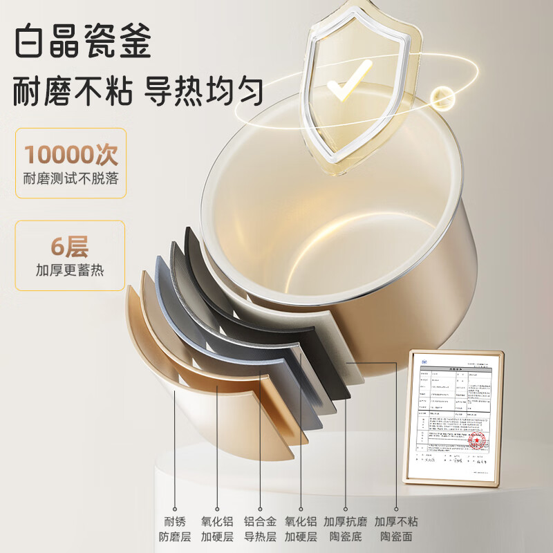 小熊 电饭煲 DFB-F12Z2-P01 米白 1.2L高清大图