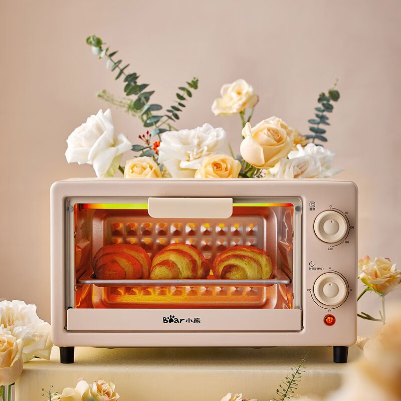 小熊电烤箱10L大容量独立控温控时烘烤DKX-F10M6
