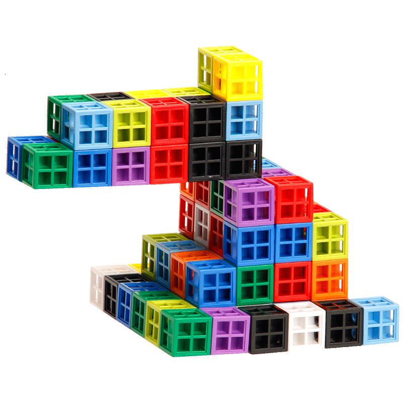 空心方块积木多面拼接玩具积木早教智力儿童塑料拼插幼儿园参数