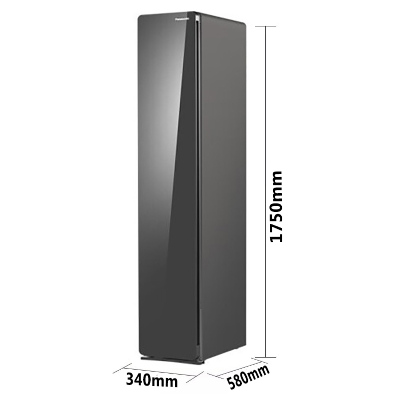 松下(Panasonic)NI-FC002 全自动智能衣物护理机 烘干机 衣物护理柜 免洗护理 杀菌除螨除味 镜面黑