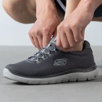 Skechers斯凯奇男鞋新款轻便透气耐磨运动休闲鞋52811-BBK ZP 52811-CHAR/炭灰色 42.5