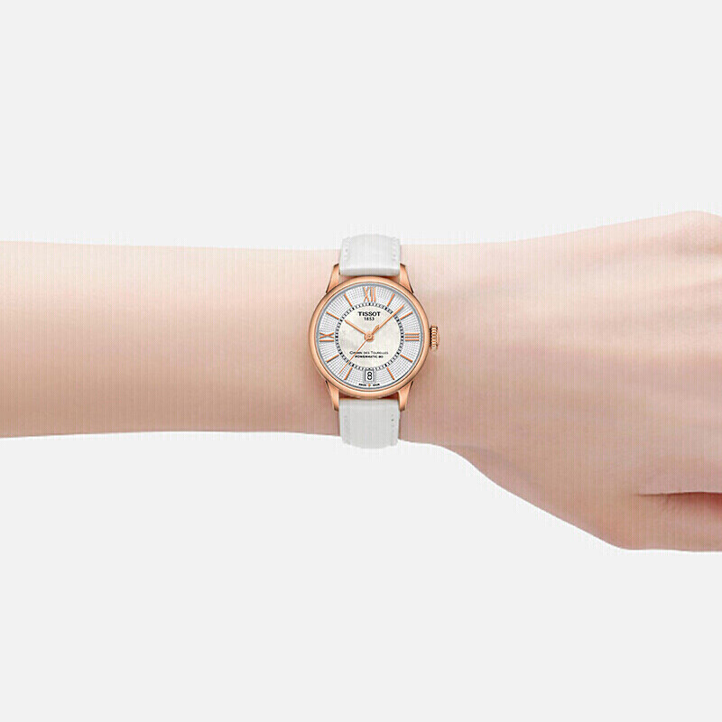 天梭(TISSOT)杜鲁尔系列皮带机械女表T099.207.36.118.00