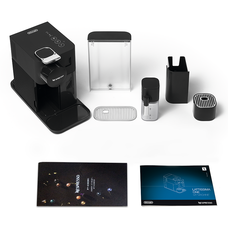 Nespresso奈斯派索胶囊式咖啡机小型家用全自动大容量奶泡一体奶咖自动牛奶配方高压萃取意式进口 F121 磨砂黑高清大图