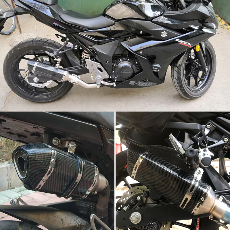 适用摩托车改装r253400永源350小忍者z250sl350小六角排气管370小六角