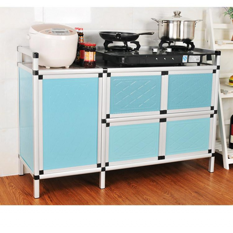 厨房灶台柜组装简易经济型家用组合铝合金移动厨柜橱柜