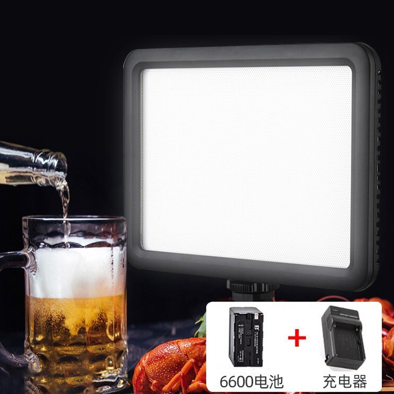 神牛p120C摄影灯LED补光灯直播网红主播婚庆 LED120摄像灯+6600鉴安电池+充电器