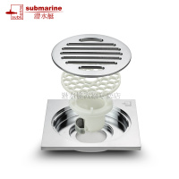 潜水艇(submarine)地漏全铜防臭地漏芯防虫 防堵盖板马桶 阳台旁干湿区地漏下水器排水迅速TF50-10E